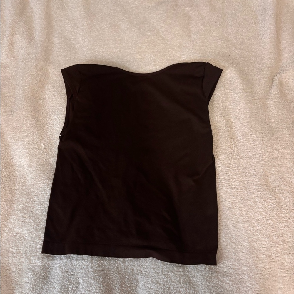 New Wild Fable Brown Sleeveless Top With Open Back